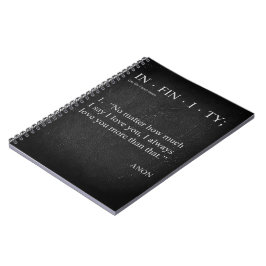 INFINITY Liebe Sie mehr Definition FOTO NOTEBOOK Notizblock