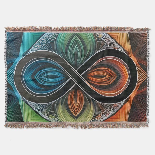 Infinity Mandala African Tribal Mask Abstrakt Decke (Vorderseite)