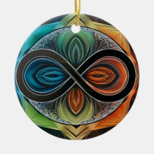 Infinity Mandala African Tribal Mask Abstrakt Keramik Ornament