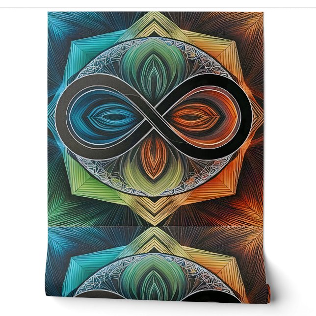Infinity Mandala African Tribal Mask Abstrakt Tapete (Abrollen)