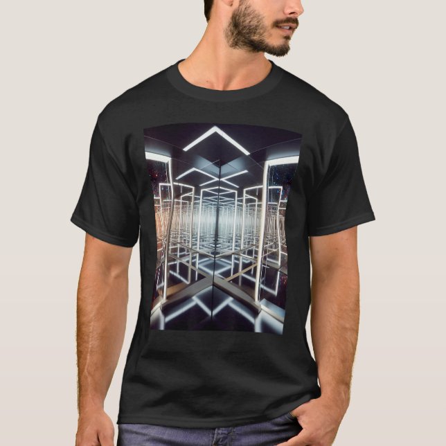 Infinity Mirrors Mesmerizing Art Depth Mirror T-Shirt (Vorderseite)