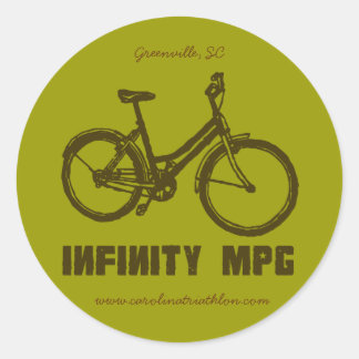 INFINITY MPG braun decal, www.carolinatriathlon.co Runder Aufkleber