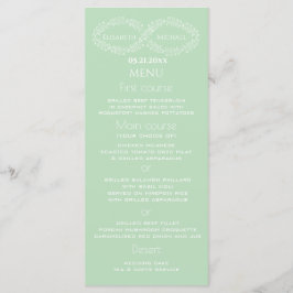 Infinity neo mint botanische romantische Chic eleg Menükarte