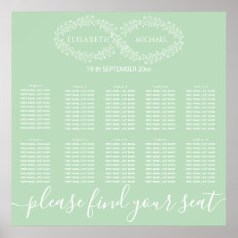 Infinity neo mint botanische romantische Chic eleg Poster