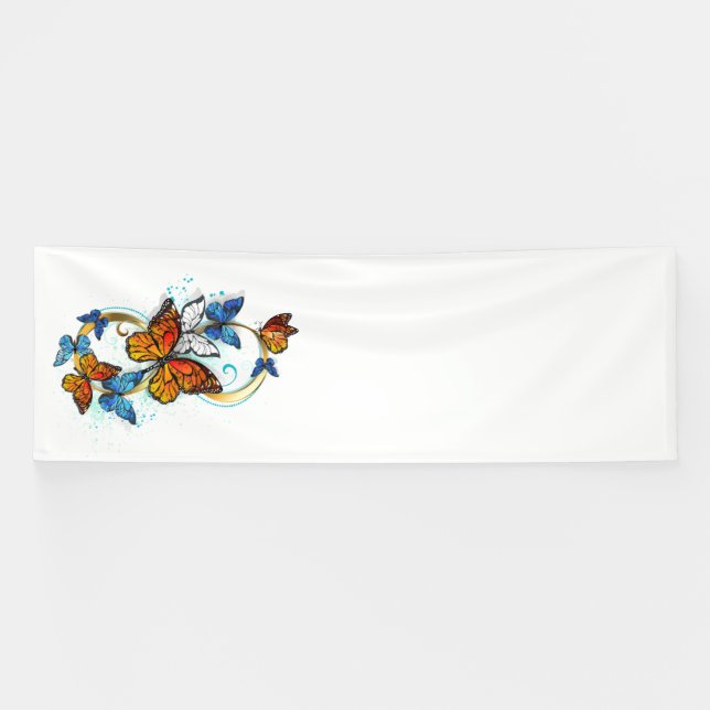 Infinity of Monarch Butterflies Banner (Horizontal)
