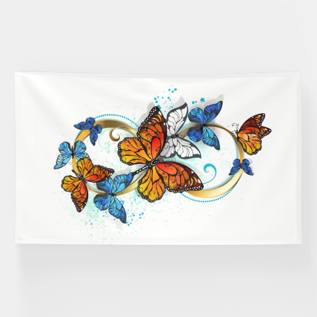 Infinity of Monarch Butterflies Banner (Horizontal)