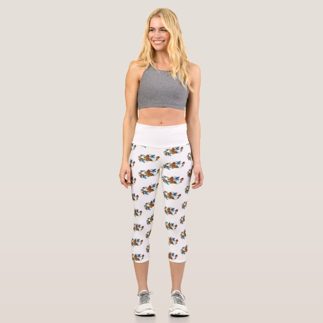 Infinity of Monarch Butterflies Capri Leggings (Vorderseite)