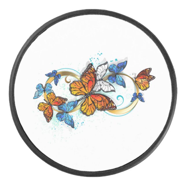 Infinity of Monarch Butterflies Eishockey Puck (Vorderseite)