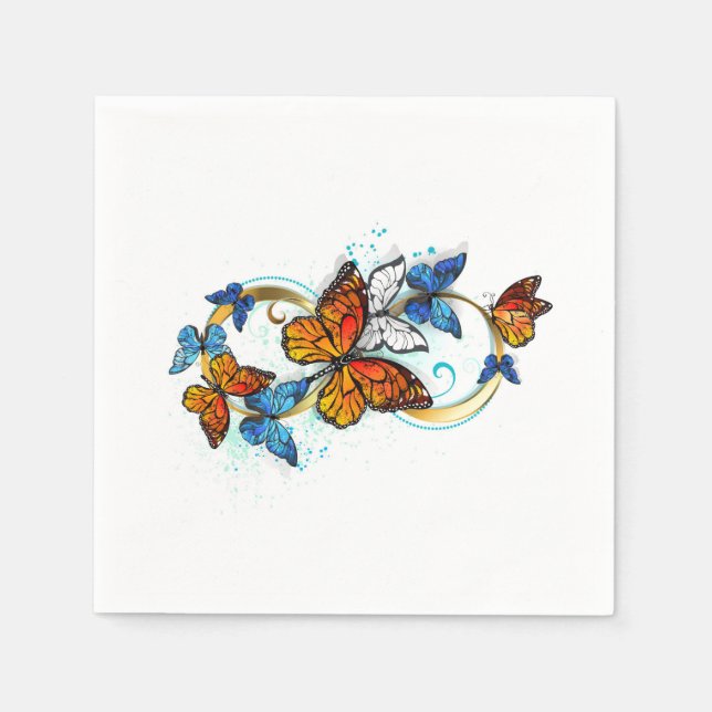 Infinity of Monarch Butterflies Serviette (Vorderseite)