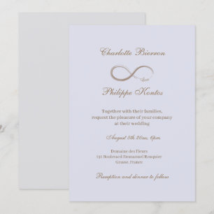 Infinity Sign Lilac Gray Einladung