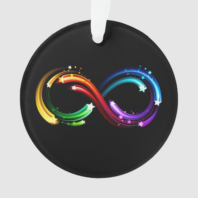 Infinity symbol of rainbow comets ornament (Vorderseite)