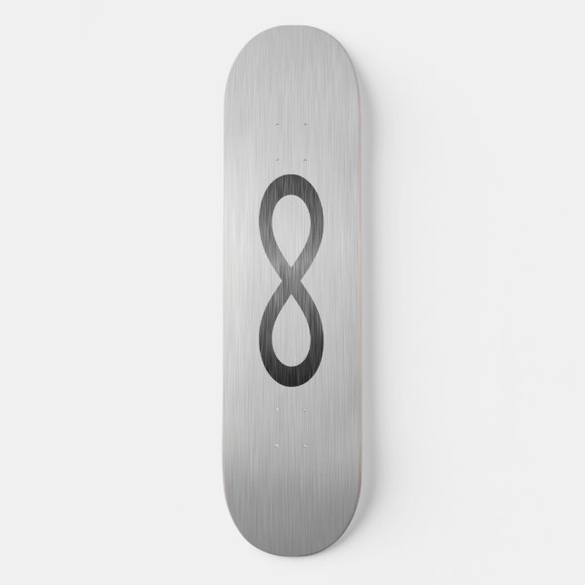 Infinity Symbol On Faux Metal Texture by STaylor Skateboard (Vorderseite)
