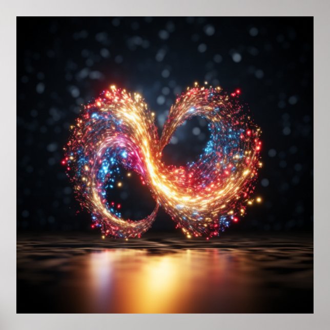 Infinity Symbol Stars Art Poster (Vorne)