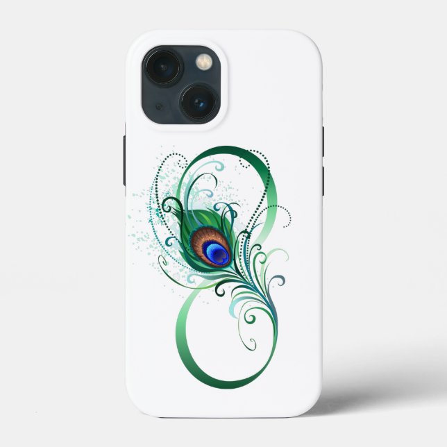 Infinity Symbol with Peacock Feather Case-Mate iPhone Hülle (Rückseite)