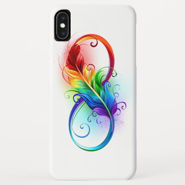 Infinity Symbol with Rainbow Feather Case-Mate iPhone Hülle (Rückseite)
