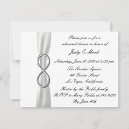 Infinity White Mariage Reply Dîner Invitation