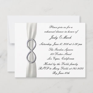 Infinity White Mariage Reply Dîner Invitation