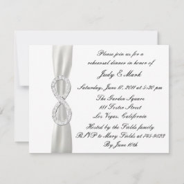 Infinity White Mariage Reply Dîner Invitation