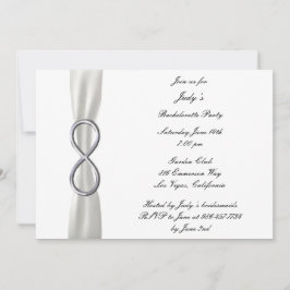 Infinity White Wedding Junggeselinnen-Abschied lad Einladung