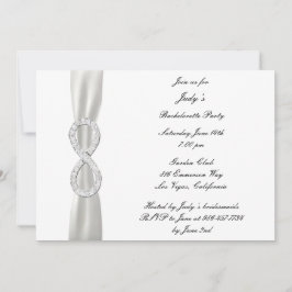 Infinity White Wedding Junggeselinnen-Abschied lad Einladung