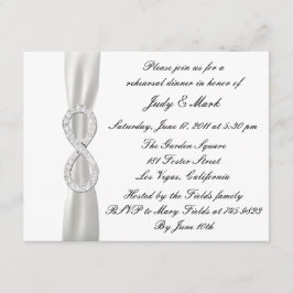 Infinity White Wedding Probe Dinner Einladung