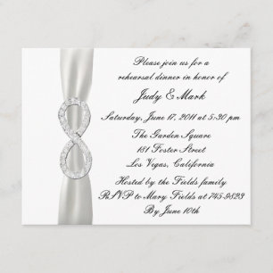Infinity White Wedding Probe Dinner Einladung