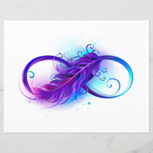 Infinity with Purple Feather