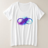 Infinity with purple feather