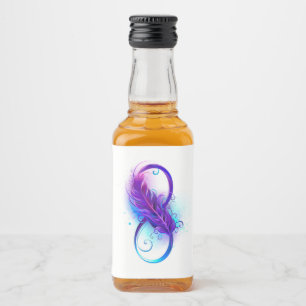 Infinity with Purple Feather Alkoholflaschenetikett