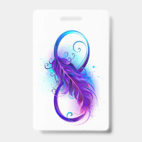 Infinity with Purple Feather