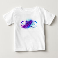 Infinity with Purple Feather