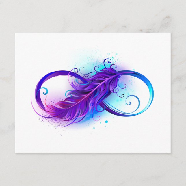 Infinity with Purple Feather Begleitkarte (Vorderseite)