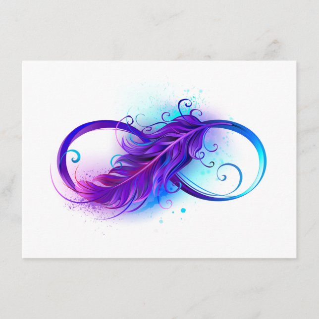 Infinity with Purple Feather Begleitkarte (Vorderseite)
