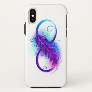Infinity with Purple Feather Case-Mate iPhone Hülle