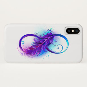 Infinity with Purple Feather Case-Mate iPhone Hülle