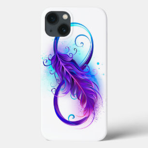 Infinity with Purple Feather Case-Mate iPhone Hülle