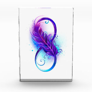 Infinity with Purple Feather Fotoblock