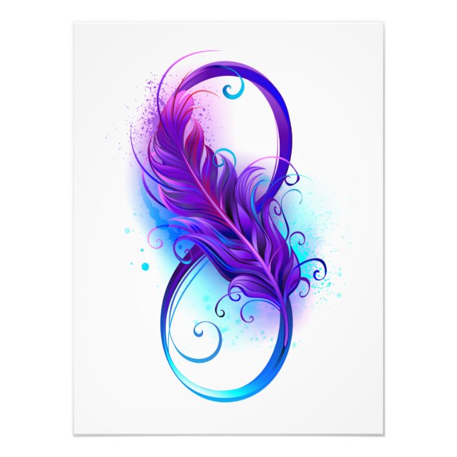 Infinity with Purple Feather Fotodruck (Vorne)