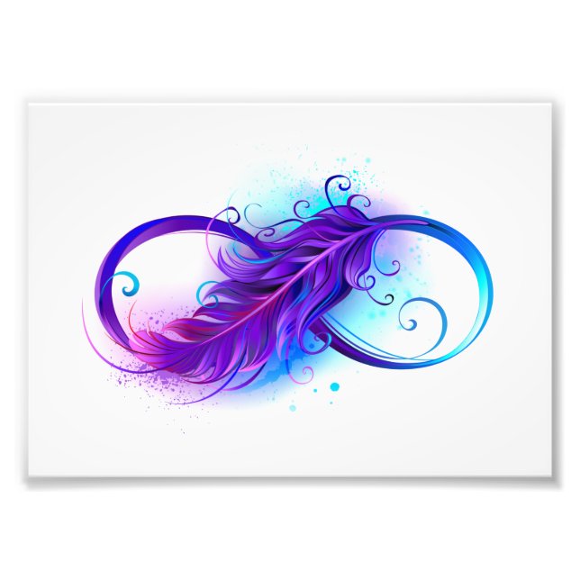 Infinity with Purple Feather Fotodruck (Vorne)