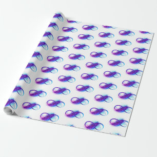Infinity with Purple Feather Geschenkpapier