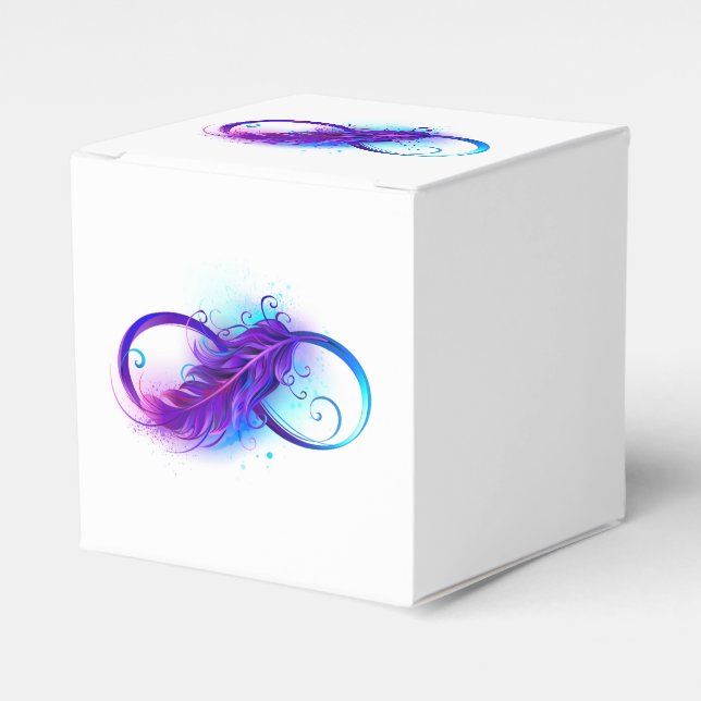 Infinity with Purple Feather Geschenkschachtel (Vorderseite)