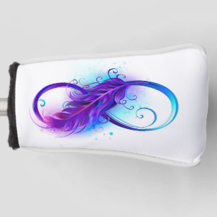 Infinity with Purple Feather Golf Headcover