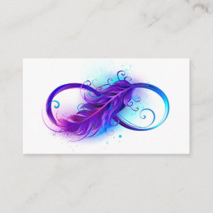 Infinity with Purple Feather Hinweiskarte