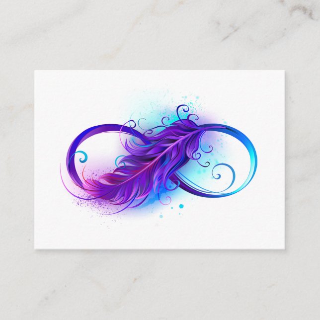 Infinity with Purple Feather Hinweiskarte (Vorderseite)