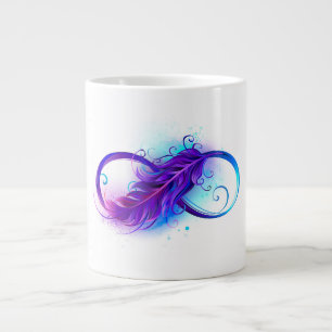 Infinity with Purple Feather Jumbo-Tasse