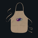 Infinity with Purple Feather Kinderschürze<br><div class="desc">Infinity symbol with a beautiful feather painted in purple and blue bright colors on white background.</div>