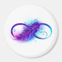 Infinity with Purple Feather