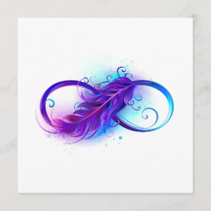 Infinity with Purple Feather Menükarte