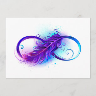 Infinity with Purple Feather Menükarte