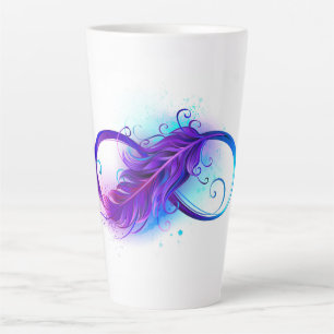 Infinity with Purple Feather Milchtasse